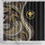 Hawaii Pineapple Brown Tribal Pattern Shower Curtain - Polynesian Pride