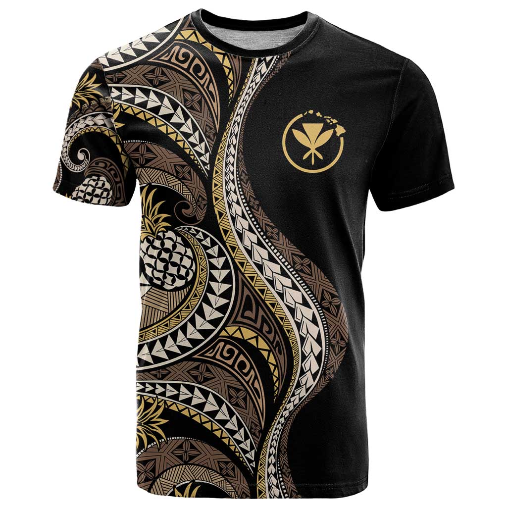 Hawaii Pineapple Brown Tribal Pattern T Shirt - Polynesian Pride