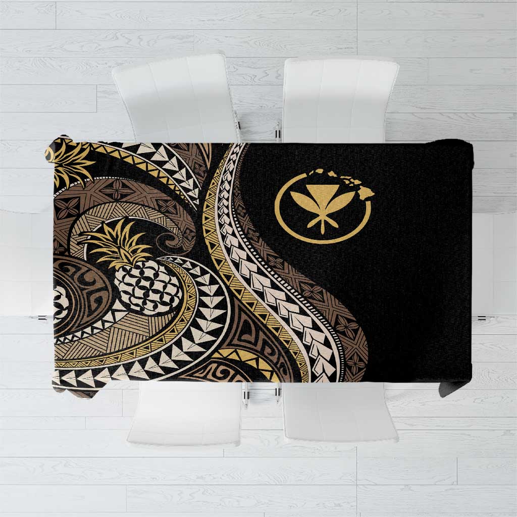 Hawaii Pineapple Brown Tribal Pattern Tablecloth - Polynesian Pride