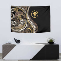 Hawaii Pineapple Brown Tribal Pattern Tapestry - Polynesian Pride