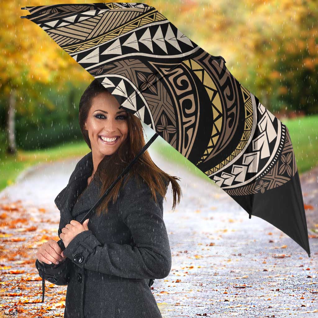 Hawaii Pineapple Brown Tribal Pattern Umbrella - Polynesian Pride
