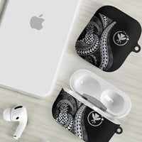 Hawaii Pineapple Gray Scale Tribal Pattern AirPods Case - Polynesian Pride