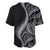Hawaii Pineapple Gray Scale Tribal Pattern Baseball Jersey - Polynesian Pride