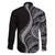 Hawaii Pineapple Gray Scale Tribal Pattern Family Matching Mermaid Dress and Hawaiian Shirt - Polynesian Pride