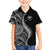 Hawaii Pineapple Gray Scale Tribal Pattern Family Matching Short Sleeve Bodycon Dress and Hawaiian Shirt - Polynesian Pride