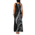 Hawaii Pineapple Gray Scale Tribal Pattern Family Matching Tank Maxi Dress and Hawaiian Shirt - Polynesian Pride