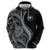 Hawaii Pineapple Gray Scale Tribal Pattern Hoodie - Polynesian Pride