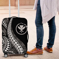 Hawaii Pineapple Gray Scale Tribal Pattern Luggage Cover - Polynesian Pride