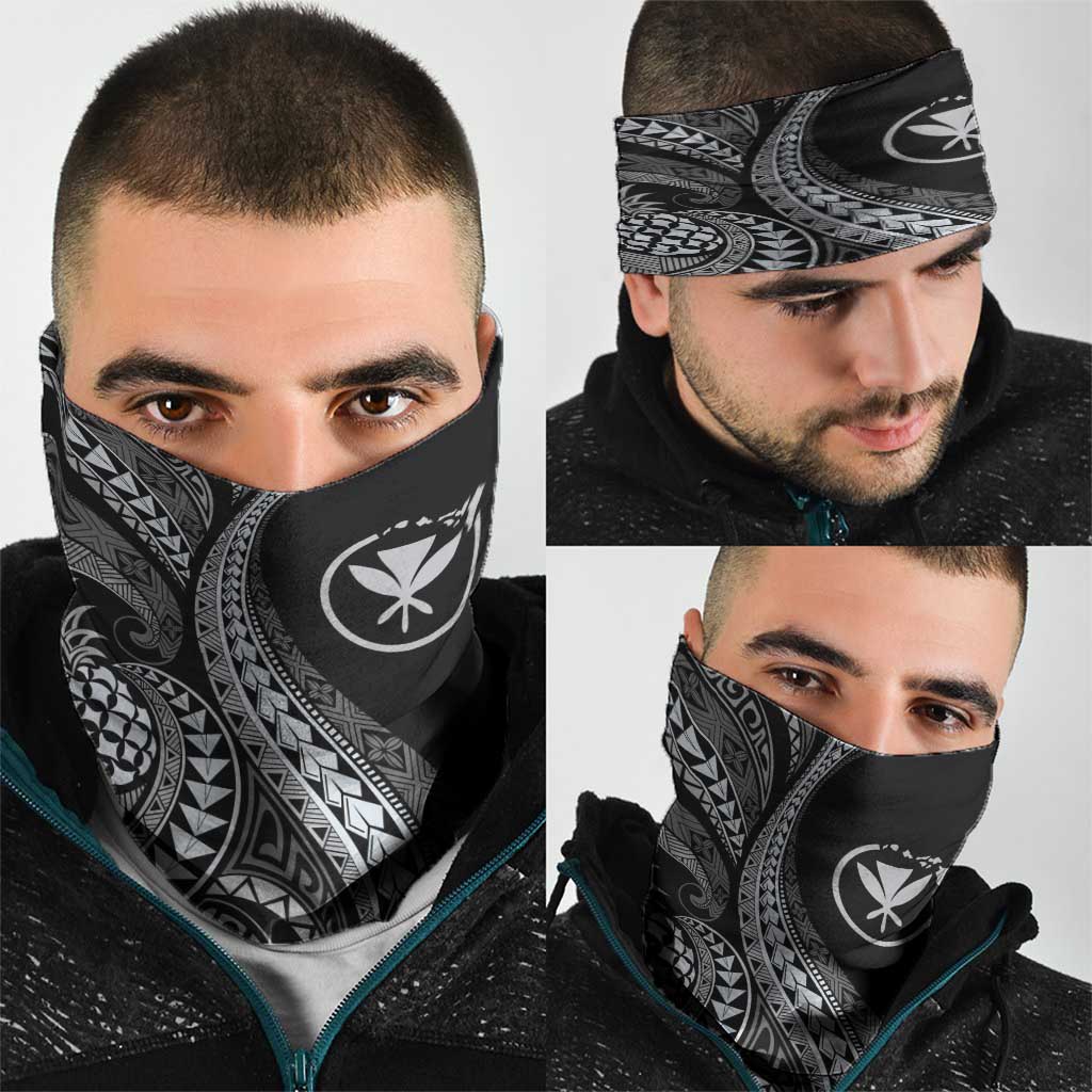 Hawaii Pineapple Gray Scale Tribal Pattern Neck Gaiter LT01