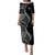 Hawaii Pineapple Gray Scale Tribal Pattern Puletasi - Polynesian Pride