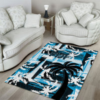 Fijian Rugby Area Rug Grunge Palm Stylized LT01 - Polynesian Pride