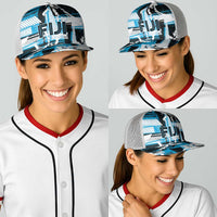 Fijian Rugby Baseball Net Cap Grunge Palm Stylized LT01 - Polynesian Pride