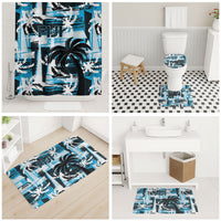 Fijian Rugby Bathroom Set Grunge Palm Stylized LT01 - Polynesian Pride