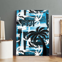 Fijian Rugby Canvas Wall Art Grunge Palm Stylized LT01 - Polynesian Pride