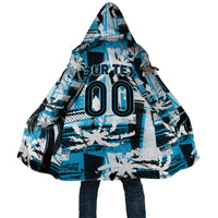 Custom Fijian Rugby Cloak Grunge Palm Stylized LT01 Unisex Blue - Polynesian Pride