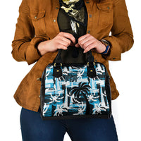 Fijian Rugby Shoulder Handbag Grunge Palm Stylized LT01 - Polynesian Pride