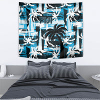 Fijian Rugby Tapestry Grunge Palm Stylized LT01 - Polynesian Pride