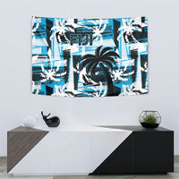 Fijian Rugby Tapestry Grunge Palm Stylized LT01 - Polynesian Pride