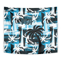 Fijian Rugby Tapestry Grunge Palm Stylized LT01 - Polynesian Pride
