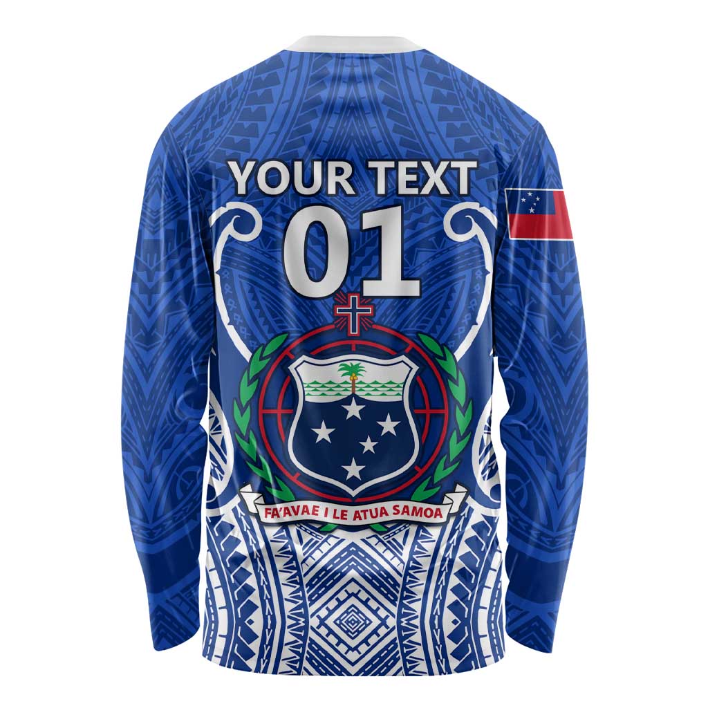 Custom Samoa Rugby Long Sleeve Shirt Manu Samoa Go 2023 World Cup LT01