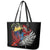 New Zealand Kohwhai Tui Bird Leather Tote Bag Silver Fern Version LT03 - Polynesian Pride