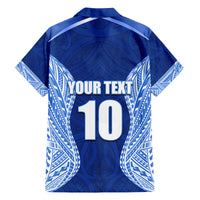 Custom Manu Samoa Rugby Family Matching Off The Shoulder Long Sleeve Dress and Hawaiian Shirt Polynesian Tattoo LT03