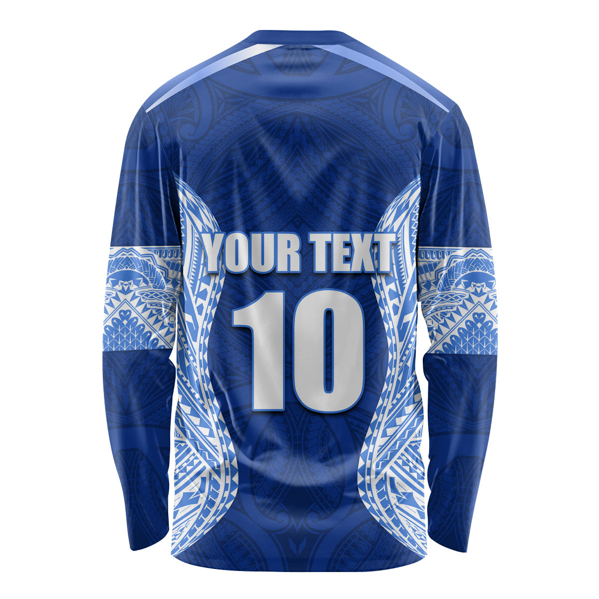 Custom Manu Samoa Rugby Long Sleeve Shirt Polynesian Tattoo LT03
