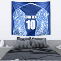 Custom Manu Samoa Rugby Tapestry Polynesian Tattoo