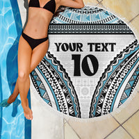 Custom Flying Fijians Rugby Beach Blanket Tapa Tribal Cloth