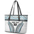 Custom Flying Fijians Rugby Leather Tote Bag Tapa Tribal Cloth