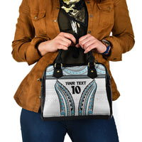 Custom Flying Fijians Rugby Shoulder Handbag Tapa Tribal Cloth