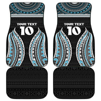 Custom Flying Fijians Rugby Car Mats Tapa Tribal Cloth Black Color