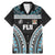Custom Flying Fijians Rugby Family Matching Mermaid Dress and Hawaiian Shirt Tapa Tribal Cloth Black Color LT03 Dad's Shirt - Short Sleeve Black - Polynesian Pride