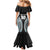 Custom Flying Fijians Rugby Family Matching Mermaid Dress and Hawaiian Shirt Tapa Tribal Cloth Black Color LT03 - Polynesian Pride