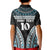 Custom Flying Fijians Rugby Kid Polo Shirt Tapa Tribal Cloth Black Color LT03 - Polynesian Pride