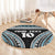 Custom Flying Fijians Rugby Round Carpet Tapa Tribal Cloth Black Color