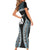Custom Flying Fijians Rugby Short Sleeve Bodycon Dress Tapa Tribal Cloth Black Color LT03 - Polynesian Pride