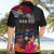 Kiribati Independence Day Hawaiian Shirt Frigatebird and Plumeria Hibiscus Flower