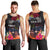 Kiribati Independence Day Men Tank Top Frigatebird and Plumeria Hibiscus Flower