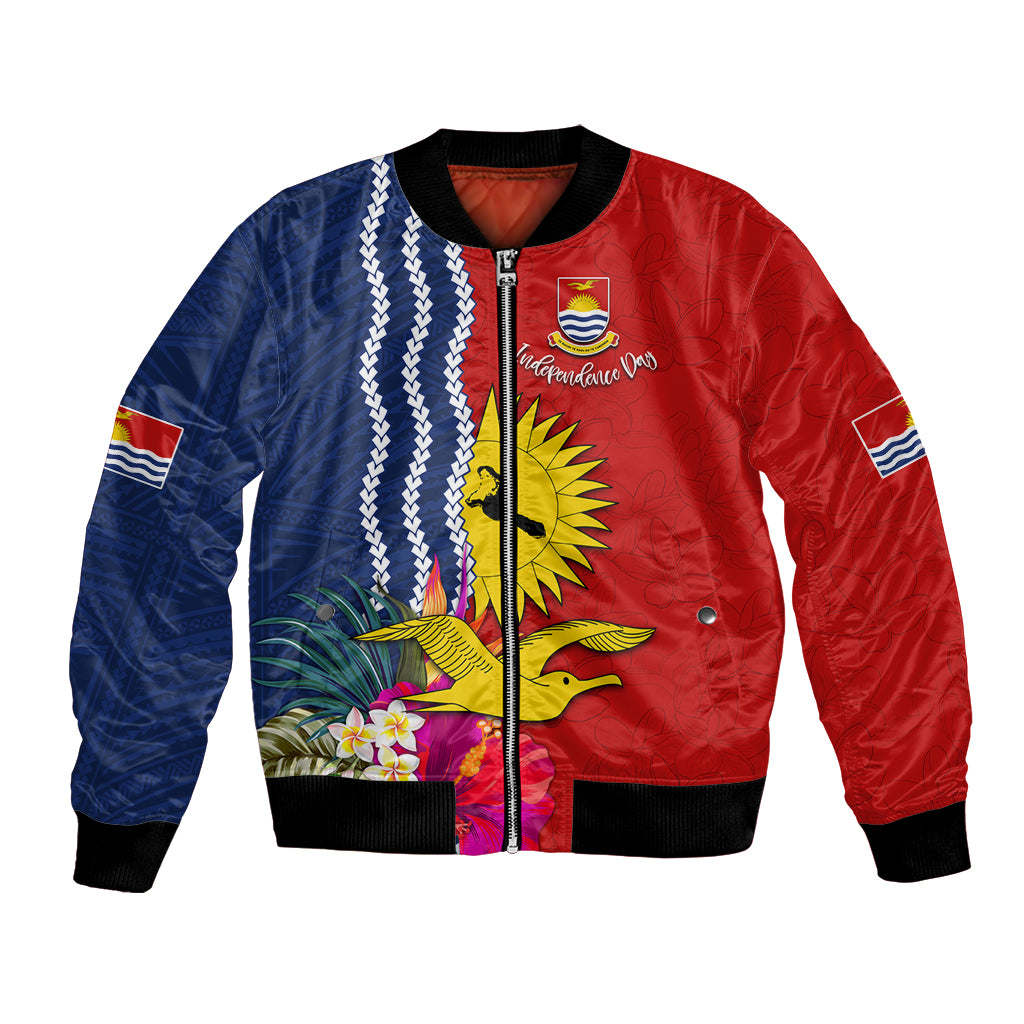 Kiribati Independence Day Bomber Jacket Kiribati Map With Flag Color