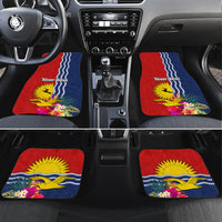 Personalised Kiribati Independence Day Car Mats Kiribati Map With Flag Color