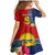 Kiribati Independence Day Family Matching Mermaid Dress and Hawaiian Shirt Kiribati Map With Flag Color