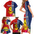 Kiribati Independence Day Family Matching Short Sleeve Bodycon Dress and Hawaiian Shirt Kiribati Map With Flag Color