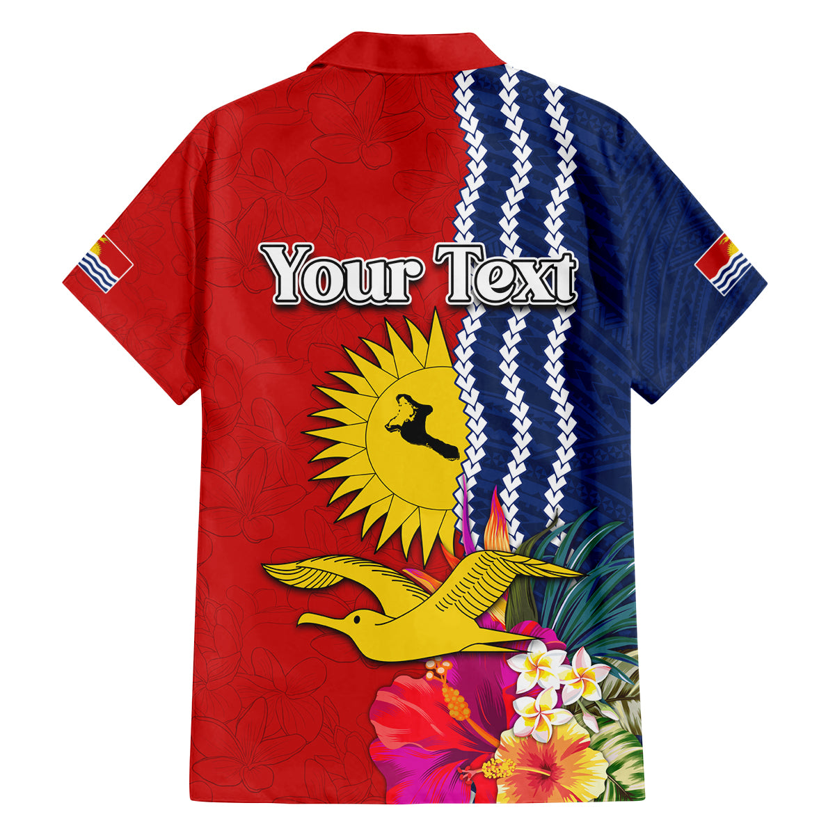 Kiribati Independence Day Family Matching Summer Maxi Dress and Hawaiian Shirt Kiribati Map With Flag Color
