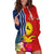 Kiribati Independence Day Hoodie Dress Kiribati Map With Flag Color