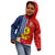 Kiribati Independence Day Kid Hoodie Kiribati Map With Flag Color