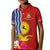 Kiribati Independence Day Kid Polo Shirt Kiribati Map With Flag Color