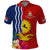 Kiribati Independence Day Polo Shirt Kiribati Map With Flag Color