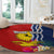 Personalised Kiribati Independence Day Round Carpet Kiribati Map With Flag Color