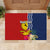 Personalised Kiribati Independence Day Rubber Doormat Kiribati Map With Flag Color